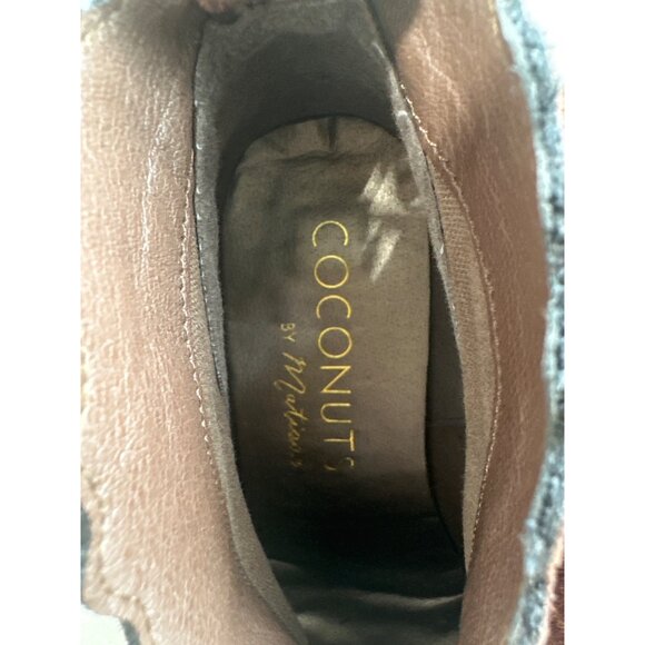 Coconuts by Matisse Addie Leopard Bootie Size 6M Suede Scalloped Block Heel - Picture 4 of 9